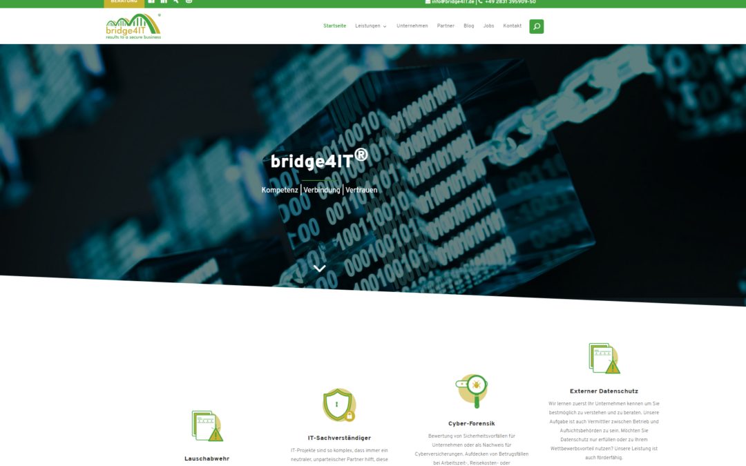 neue Webseite der bridge4IT® ist online